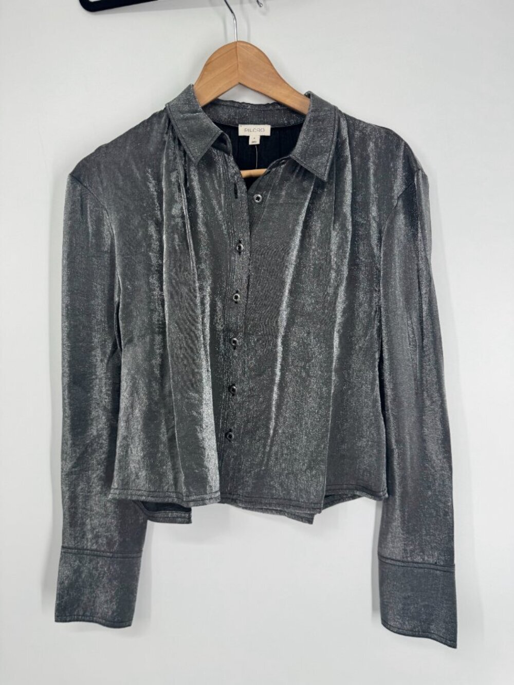 Anthropologie Pilcro Liquid Shine Buttondown Shirt Size S NWT - Picture 4 of 14